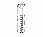 SPAX Tornillo de acero inoxidable, 6 x 100 mm, 50 unidades, Rosca parcial, Cabeza plana, T-STAR plus T30, 4CUT, Acero inoxidable A2