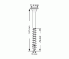 SPAX construcciones en madera, cabeza arandela, 5 x 107 mm, 25 unidades, Rosca parcial, T-STAR plus T20, 4CUT, WIROX