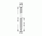 SPAX Tornillo para terraza, 6x80 mm, 150 ud., Rosca de fijación, Cabeza cilíndrica, T-STAR plus, Punta CUT, Acero inoxidable A4