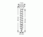 SPAX Tornillo universal, 3,5 x 40 mm, 150 unidades, Rosca completa, Cabeza gota de sebo, T-STAR plus T20, 4CUT, WIROX