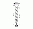 SPAX Tornillo universal, 4 x 40 mm, 125 unidades, Rosca completa, Cabeza gota de sebo, T-STAR plus T20, 4CUT, WIROX