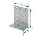 SPAX Escuadra para puerta doméstica 70x30x60x2,0 - 100 UD.