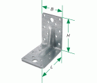 SPAX Elemento de unión angular con nervio 100x100x90x3,0 - 50 UD.