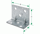 SPAX Elemento de unión angular 90x50x110x3,0 - 50 UD.