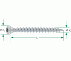 Tornillos para elementos de unión para madera SXCS, 5 x 70 mm