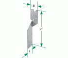 SPAX Escuadra para cerchas y cabrios Uni RLD 170x36x2,0 - 100 UD.
