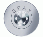 SPAX Tornillo para pizarra, 4 x 34 mm, 500 ud., rosca parcial, cabeza especial, T-Star Plus T20, 4CUT, acero inoxidable A2