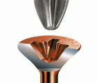 SPAX Tornillo universal, 2,5 x 10 mm, 200 unidades, Rosca completa, Cabeza plana, Ranura en cruz Z1, Punta S, bronce
