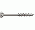 SPAX Tornillo de acero inoxidable, 6 x 160 mm, 100 unidades, Rosca parcial, Cabeza plana, T-STAR plus T30, 4CUT, Acero inoxidable A2