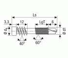 SPAX Tornillo para terraza Aluminio, 5 x 44 mm, 100 unidades, Rosca de fijación, Cabeza cilíndrica, T-STAR plus T25, Punta perforadora, Acero inoxidable A2