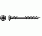 SPAX para fachadas, negro BLAX | Cabeza gota de sebo, T-STAR plus, Rosca de fijación, Acero inoxidable A2, 4CUT