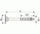 SPAX Cabeza de unión plana para el ensamblaje de cuerpos, 4 x 30 mm, 200 unidades, rosca parcial, cabeza de unión, T-STAR plus, 4CUT, BLAX