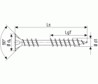 SPAX Cabeza Multiple Avellanada 4,0 x 33 mm, T-STAR plus T20 Rosca De Fijación WIROX,  1000Pcs