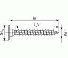 Cabezal plano SPAX para paneles traseros, 3,0 x 30 mm, 300 piezas, totalmente roscado, cabezal para paneles traseros, T-STAR plus, punta en S, WIROX