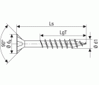 Tornillo universal, 3,5 x 30, Rosca parcial, Cabeza plana, T-STAR plus, 4CUT, BLAX, 200 Piezas