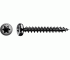Tornillo universal SPAX, negro BLAX | Cabeza redonda, T-STAR plus, Rosca completa, Acero, 4CUT