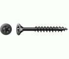 Tornillo universal SPAX, negro BLAX | Cabeza plana, T-STAR plus, Rosca parcial, Acero, 4CUT