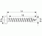 SPAX Tornillo universal, 3,5 x 12, Rosca completa, Cabeza redonda, T-STAR plus, 4CUT, BLAX, 200 piezas