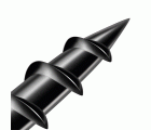 GIX B Rosca gruesa, 3,9 x 30 mm, 150 unidades, Rosca completa, Cabeza de trompeta, Ranura en cruz H2, Punta de aguja, Fosfatado negro