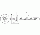 SPAX Tornillo con cubierta, 4,5 x 25 mm, 15 unidades, rosca completa, cabeza gota de sebo, T-STAR plus T20, 4CUT, acero inoxidable A2