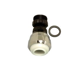 Aireador cromado con rótula de 2 efectos (rosca macho 24 mm)