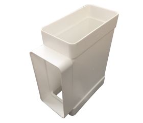 Te de 3 bocas iguales de PVC blanco 147 x 70 mm