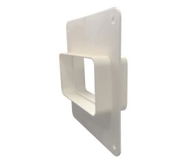 Empalme para pared rectangular de PVC blanco 147 x 70 mm