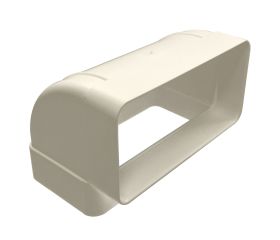 Codo rectangular de PVC blanco 147 x 70 mm