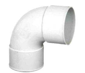 Codo 87° hembra-hembra de PVC evacuación blanco 40 mm