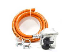 Kit regulador de gas butano (Canarias, Ceuta y Melilla) + tubo 1,5 m + 2 abrazaderas