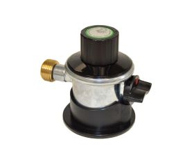 Regulador con mando negro para botella de propano