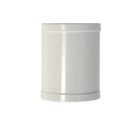 Manguito hembra-hembra de PVC evacuación blanco 40 mm