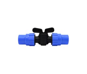 Llave de paso de compresión para goteo