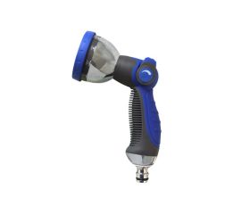 Pistola híbrida azul de 10 funciones con conector de aluminio