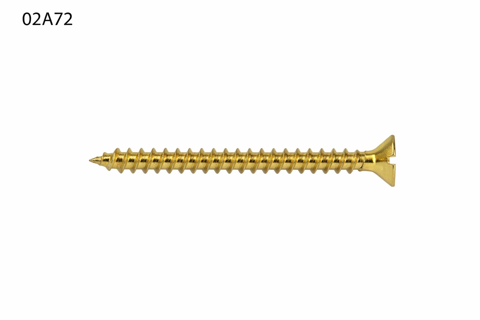 TORNILLO LOTU ROSCA MADERA DOBLE HILO CABEZA PLANA RANURA LATONADO