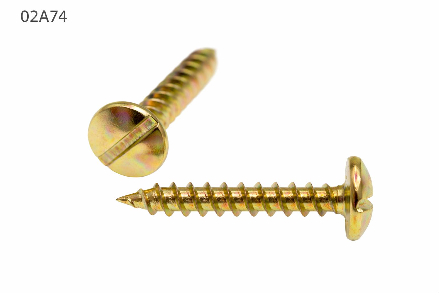 TORNILLO LOTU ROSCA MADERA DOBLE HILO CABEZA REDONDA RANURA BICROMADADO