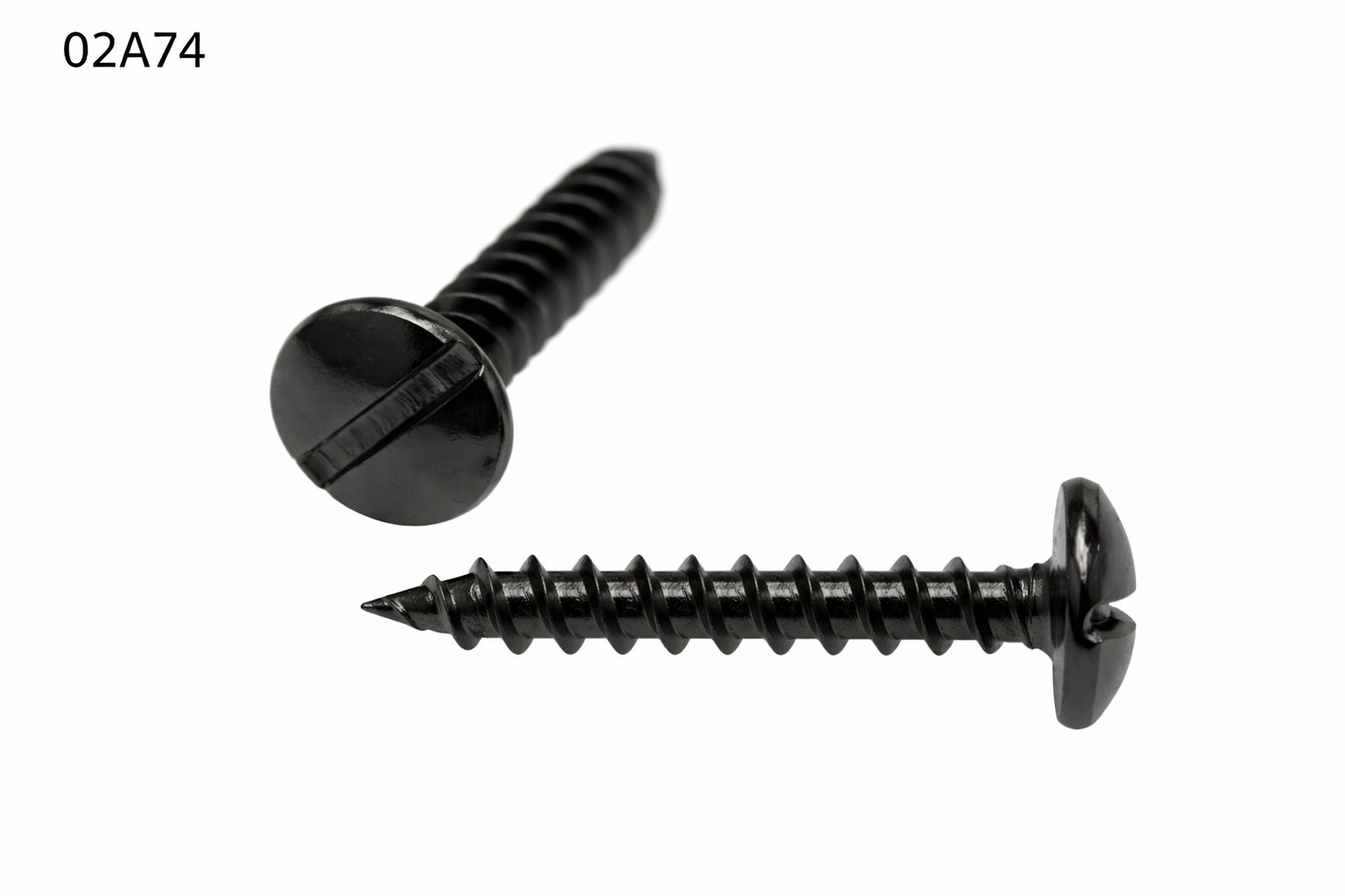 TORNILLO LOTU ROSCA MADERA DOBLE HILO CABEZA REDONDA RANURA CINCADO NEGRO