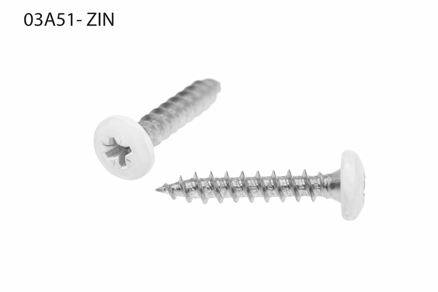 TORNILLO LOTU ROSCA MADERA CABEZA ALOMADA POZIDRIV BLANCO