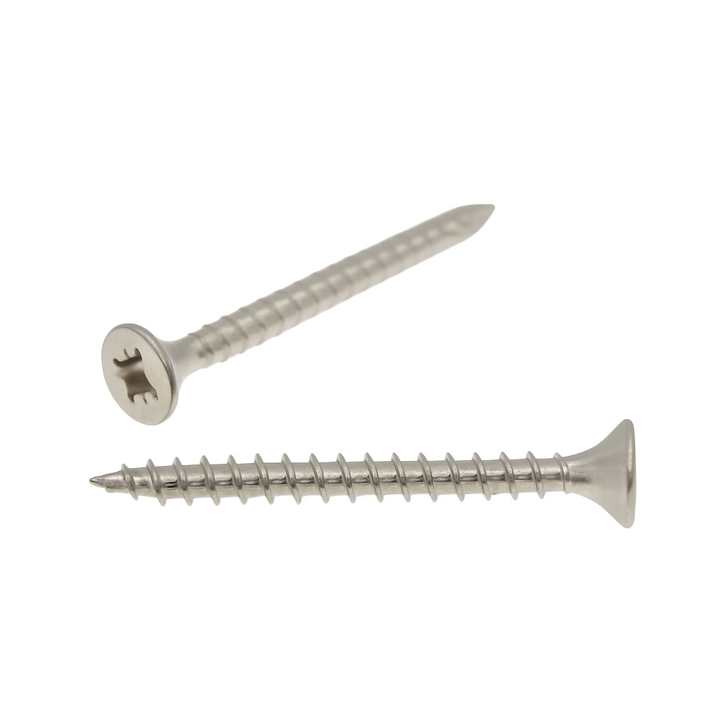 TORNILLO LOTU ROSCA MADERA CABEZA PLANA POZIDRIV NIQUELADO