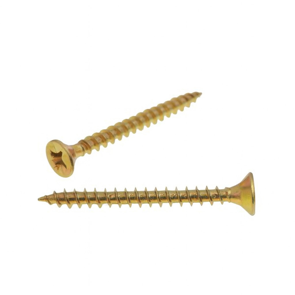 TORNILLO LOTU ROSCA MADERA CABEZA PLANA POZIDRIV LATONADO