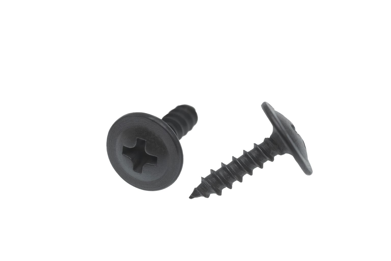 TORNILLO LOTU ROSCA CHAPA 11C-91 CABEZA ALOMADA CON ARANDELA PHILLIPS CINCADO NEGRO