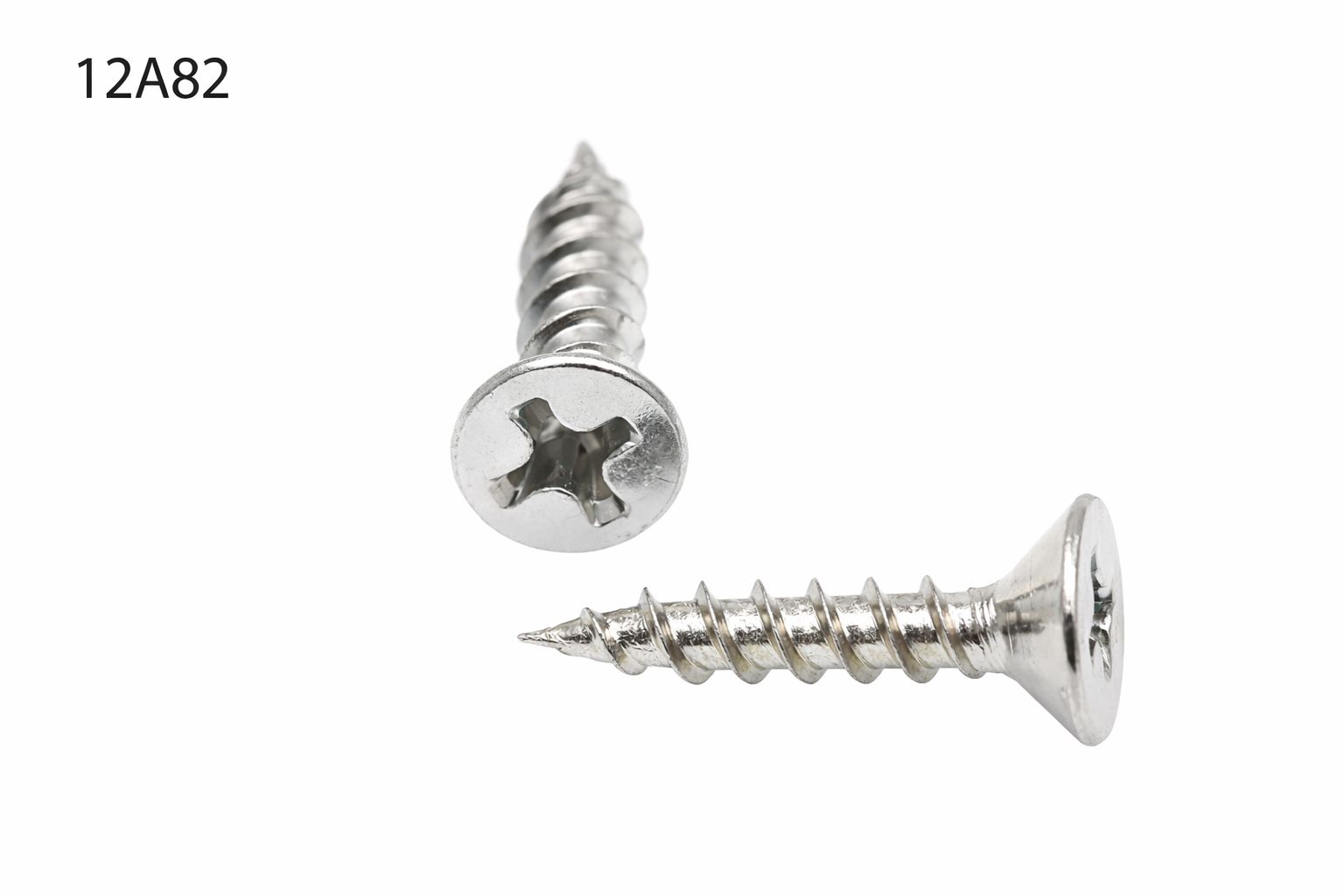 TORNILLO LOTU ROSCA MADERA DOBLE HILO CABEZA PLANA PHILLIPS NIQUELADO