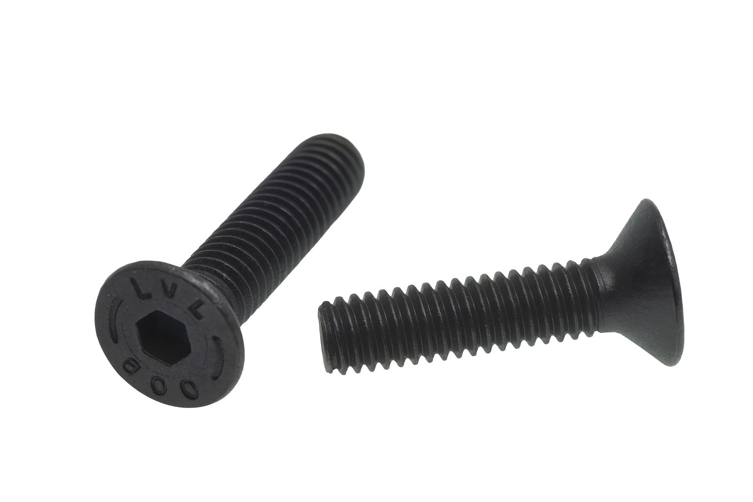 TORNILLO LOTU PARA ESCUADRAS DIN-7991 CABEZA PLANA ALLEN 8.8 52º CINCADO NEGRO M-6X12