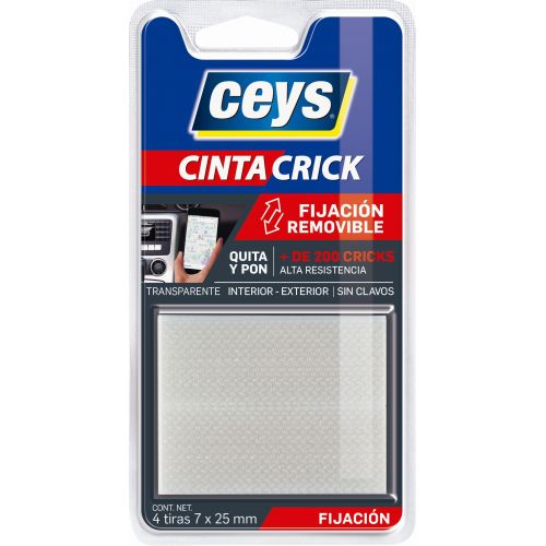 CEYS CRICK TRANSP 4 TIRAS 7CMX25MM