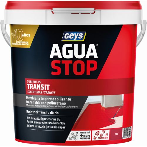 AGUASTOP TRANSIT ROJO 5KG