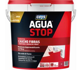 AGUASTOP CAUCHO FIBRAS ROJO 5KG