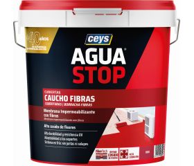 AGUASTOP CAUCHO FIBRAS ROJO 20 KG
