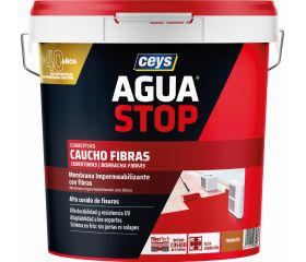 AGUASTOP CAUCHO FIBRAS TERRACOTA 20 KG