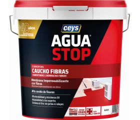 AGUASTOP CAUCHO FIBRAS BLANCO 20 KG