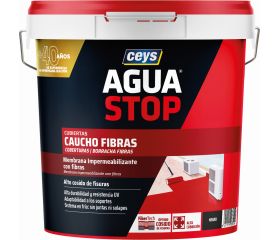 AGUASTOP CAUCHO FIBRAS NEGRO 20KG